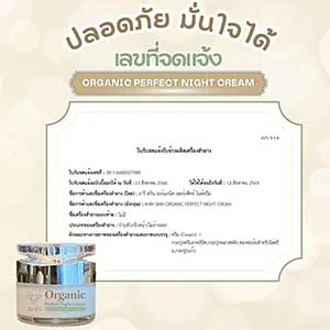 AHRI Organic Perfect Night Cream 0.35 Fl.Oz Brightening Radiant Smooth Face EcoCert