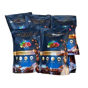 Amrich Coffee Arabica Instant Coffee 8in1 Snack Healthy 0% Weight Loss Diet Slim Sugar Transfat Fat 225g(15 sachets) Mellow Delicious Aroma Good Shape