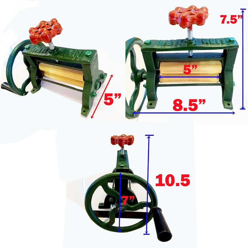 Dry Squid Grinder For Sale 5 Inch Brass Grinding Rod Hand Crank Wheel Rollers