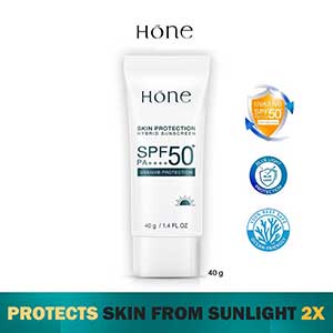 Hone Skin Protection Hybrid Sunscreen SPF 50+ PA +++ Whitening Moisturizing & Anti Aging