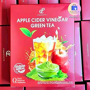 Pananchita Apple Cider Vinegar Green Tea 10 Sachets/Box (120g) Dietary Supplement For Weight Loss Deit Slim 