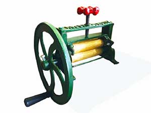 Squid Press Machine 5 Inch Brass Grinding Rod Hand Crank Wheel Rollers