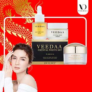 Veedaa Crystal White Set Cream 20g Serum 30g All In One Brightening Whitening Smooth Clear Soft Skin 